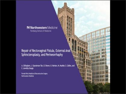 Repair of Rectovaginal Fistula, External Anal Sphincteroplasty, and Perineorrhaphy