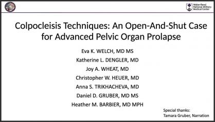 COLPOCLEISIS TECHNIQUES: AN OPEN-AND-SHUT CASE FOR ADVANCED PELVIC ORGAN PROLAPSE