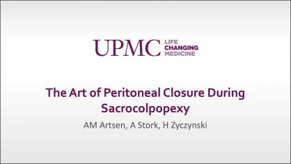 THE ART OF PERITONEAL CLOSURE DURING SACROCOLPOPEXY