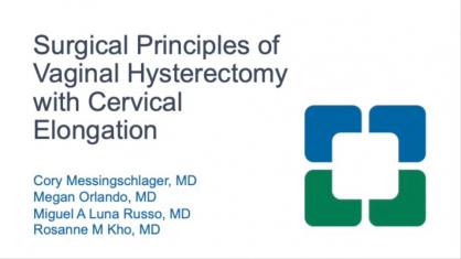 SURGICAL PRINCIPLES OF VAGINAL HYSTERECTOMY WITH CERVICAL ELONGATION