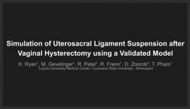 Simulation of Uterosacral Ligament Suspension after Vaginal Hysterectomy using a Validated Model