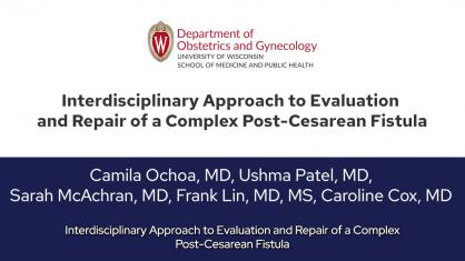 Interdisciplinary Approach to Evaluation and Repair of a Complex Post-Cesarean Fistula