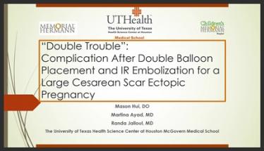 "Double Trouble": Complication After Double Balloon Placement and IR Embolization for a Large Cesare