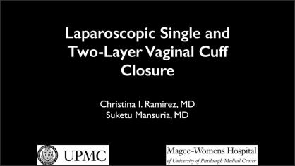 LAPAROSCOPIC SINGLE AND TWO-LAYER VAGINAL CUFF CLOSURE