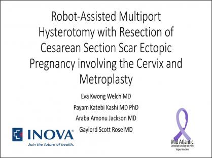 Robot-Assisted Multiport Hysterotomy with Resection of Cesarean Scar Ectopic Pregnancy Involving the