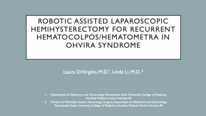 Robotic Assisted Laparoscopic Hemihysterectomy for Recurrent Hemotocolpos/Hematometra in OHVIRA Synd