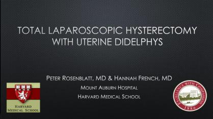 TOTAL LAPAROSCOPIC HYSTERECTOMY WITH UTERINE DIDELPHYS