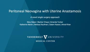 Peritoneal Neovagina with Uterine Anastamosis: A Novel Single Surgery Approach