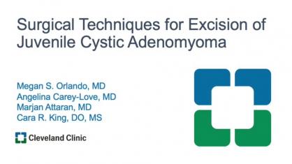 SURGICAL TECHNIQUES FOR EXCISION OF JUVENILE CYSTIC ADENOMYOMA
