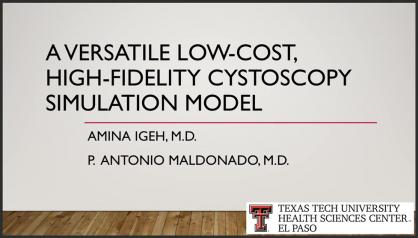 A VERSATILE LOW-COST, HIGH-FIDELITY CYSTOSCOPY SIMULATION MODEL