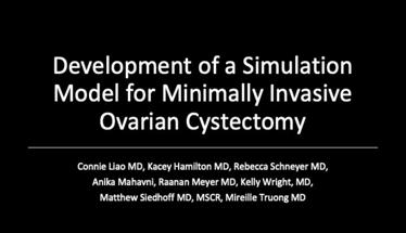 Development of a Simulation Model for Minimally Invasive Ovarian Cystectomy