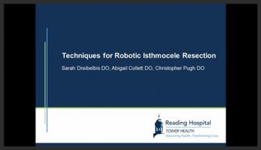 Techniques for Robotic Isthmocele Resection