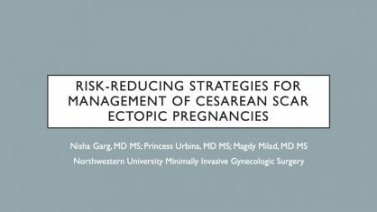 RISK-REDUCING STRATEGIES FOR MANAGEMENT OF CESAREAN SCAR ECTOPIC PREGNANCIES