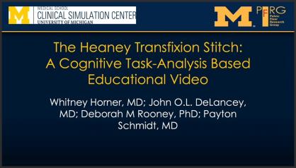 THE HEANEY TRANSFIXION STITCH: A COGNITIVE TASK-ANALYSIS BASED EDUCATIONAL VIDEO