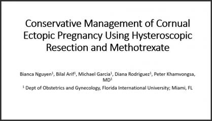 CONSERVATIVE MANAGEMENT OF CORNUAL ECTOPIC PREGNANCY USING HYSTEROSCOPIC RESECTION AND METHOTREXATE