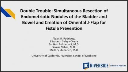 DOUBLE TROUBLE: SIMULTANEOUS RESECTION OF ENDOMETRIOTIC NODULES OF THE BLADDER AND BOWEL AND CREATIO