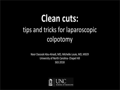 Clean cuts: tips and tricks for laparoscopic colpotomy
