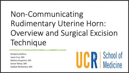 NON-COMMUNICATING RUDIMENTARY UTERINE HORN: OVERVIEW AND SURGICAL EXCISION TECHNIQUE