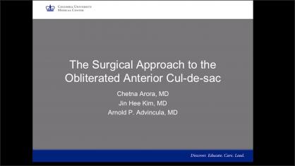 THE SURGICAL APPROACH TO THE OBLITERATED ANTERIOR CUL-DE-SAC