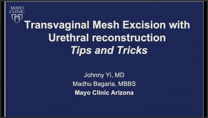 TRANSVAGINAL MESH EXCISION WITH URETHRAL RECONSTRUCTION: TIPS AND TRICKS