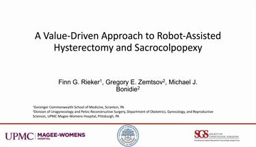 A Value-Driven Approach to Robot-Assisted Hysterectomy and Sacrocolpopexy