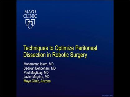 Techniques to Optimize Peritoneal Dissection in Robotic Surgery.