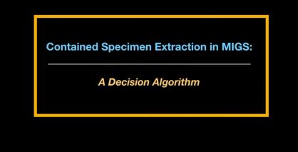 Contained Specimen Extraction in MIGS: A Decision Algorithm